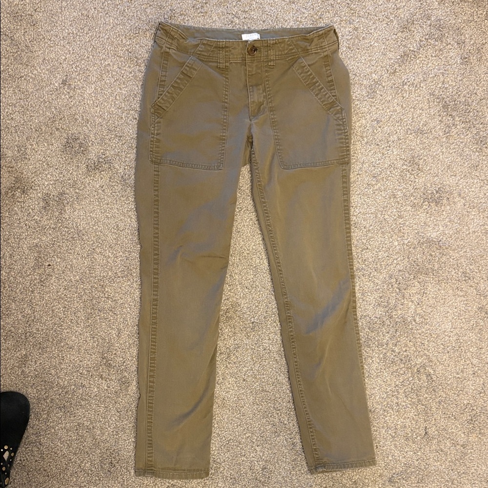 J.Crew Skinny Jeans Women’s Low Rise “army” Green ankle